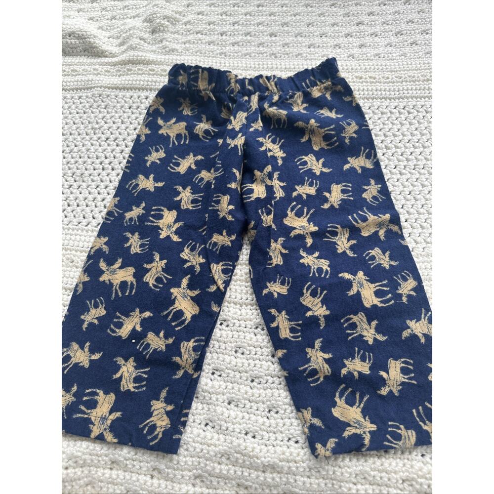 Handmade 12-18 Months 1T Fleece Moose Pants Made In Maine NWT